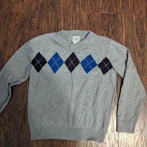 Boys grey & blue argyle sweater